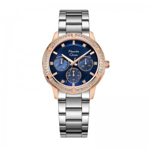 Alexandre Christie AC 2A45 Silver Rosegold Blue BFBTRBU